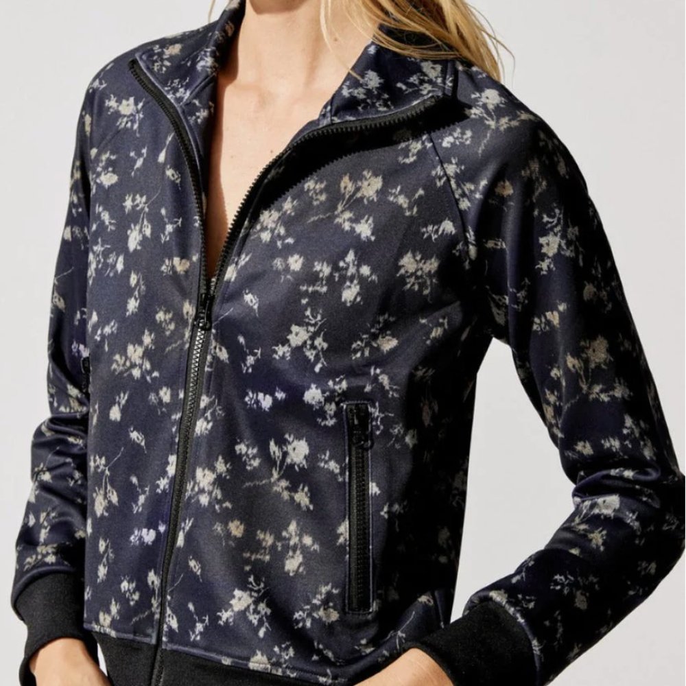 Pam & Gela Printed Track Jacket - Leo Ditsy Print Size Small